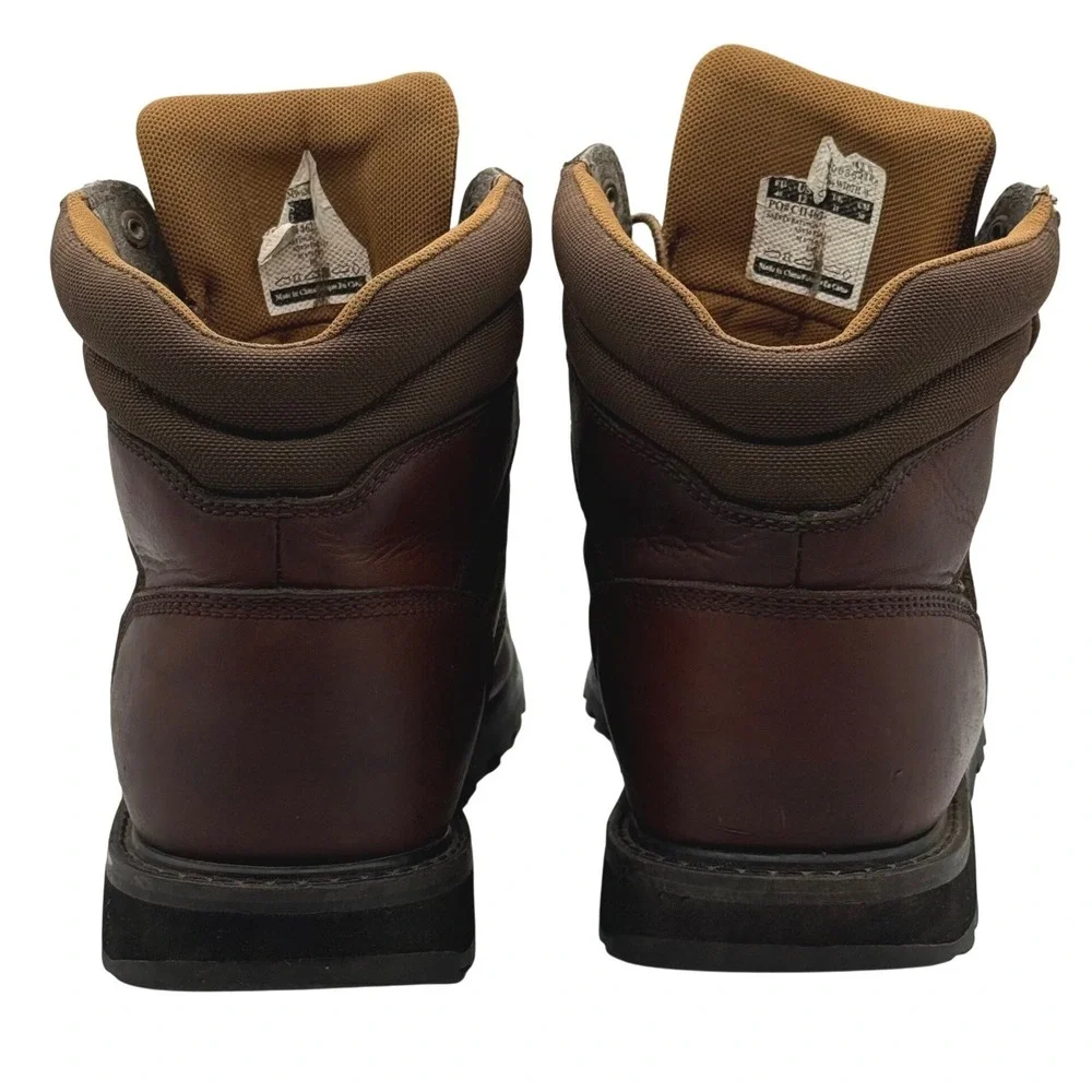 Carhartt Steel Toe Work Boots Mens 12‎ Brown Leather Waterproof EH CH462